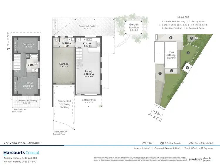 Floorplan of Homely townhouse listing, 2/7 Vona Place, Labrador QLD 4215