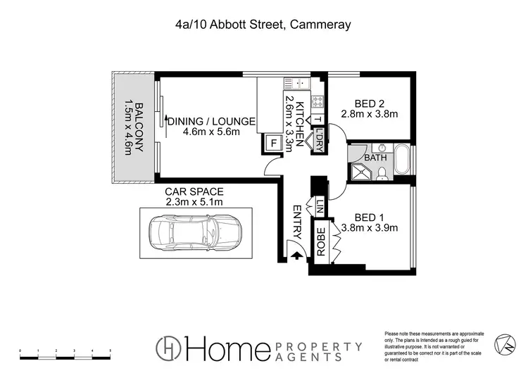 Floorplan of Homely apartment listing, 4A/10 Abbott Street, Cammeray NSW 2062