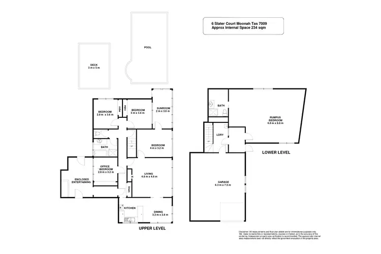 Floorplan of Homely house listing, 6 Slater Court, Moonah TAS 7009