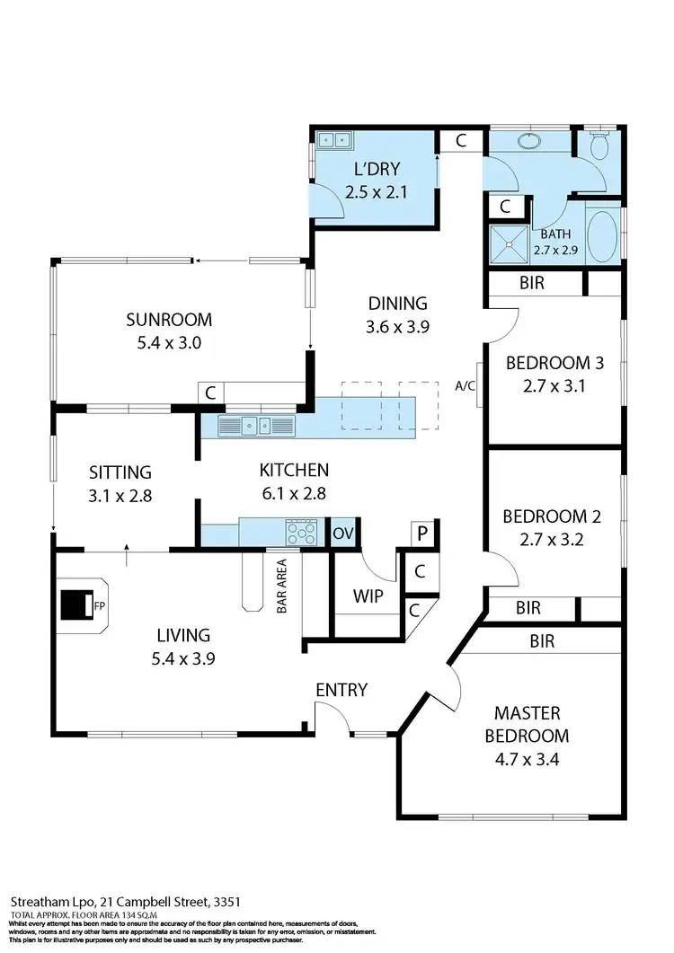 Floorplan of Homely house listing, 21 Campbell Street, Streatham VIC 3351