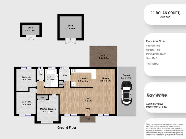 Floorplan of Homely house listing, 11 Bolan Court, Crestmead QLD 4132