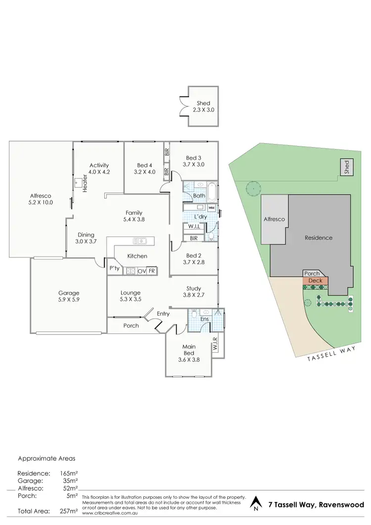 Floorplan of Homely house listing, 7 Tassell Way, Ravenswood WA 6208