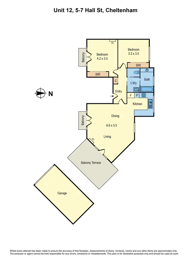 Floorplan of Homely apartment listing, 12/5-7 Hall Street, Cheltenham VIC 3192