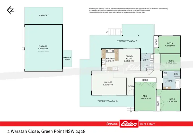 Floorplan of Homely house listing, 2 Waratah Close, Green Point NSW 2428