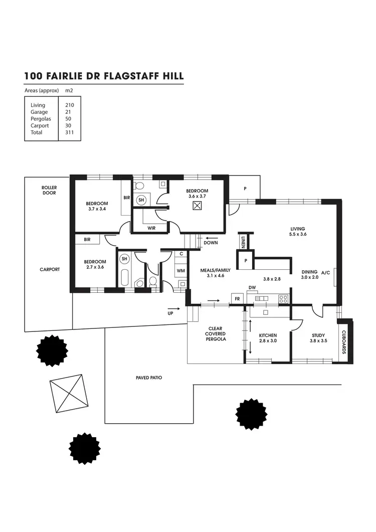 Floorplan of Homely house listing, 100 Fairlie Drive, Flagstaff Hill SA 5159