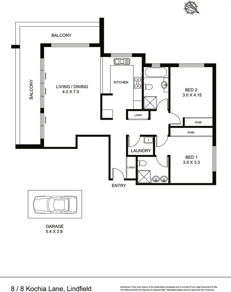 Floorplan of Homely apartment listing, 8/8 Kochia Lane, Lindfield NSW 2070
