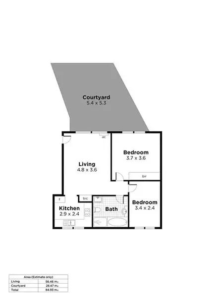 Floorplan of Homely unit listing, 2/6 Jeffrey Street, Brooklyn Park SA 5032