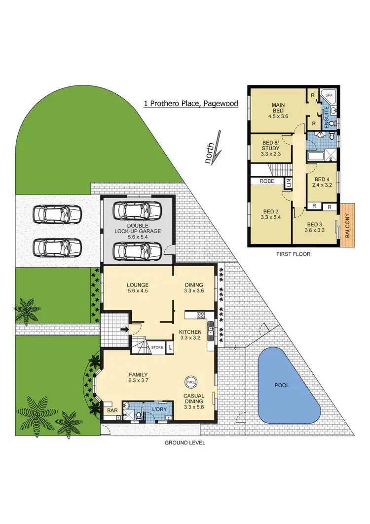 Floorplan of Homely house listing, 1 Prothero Place, Pagewood NSW 2035