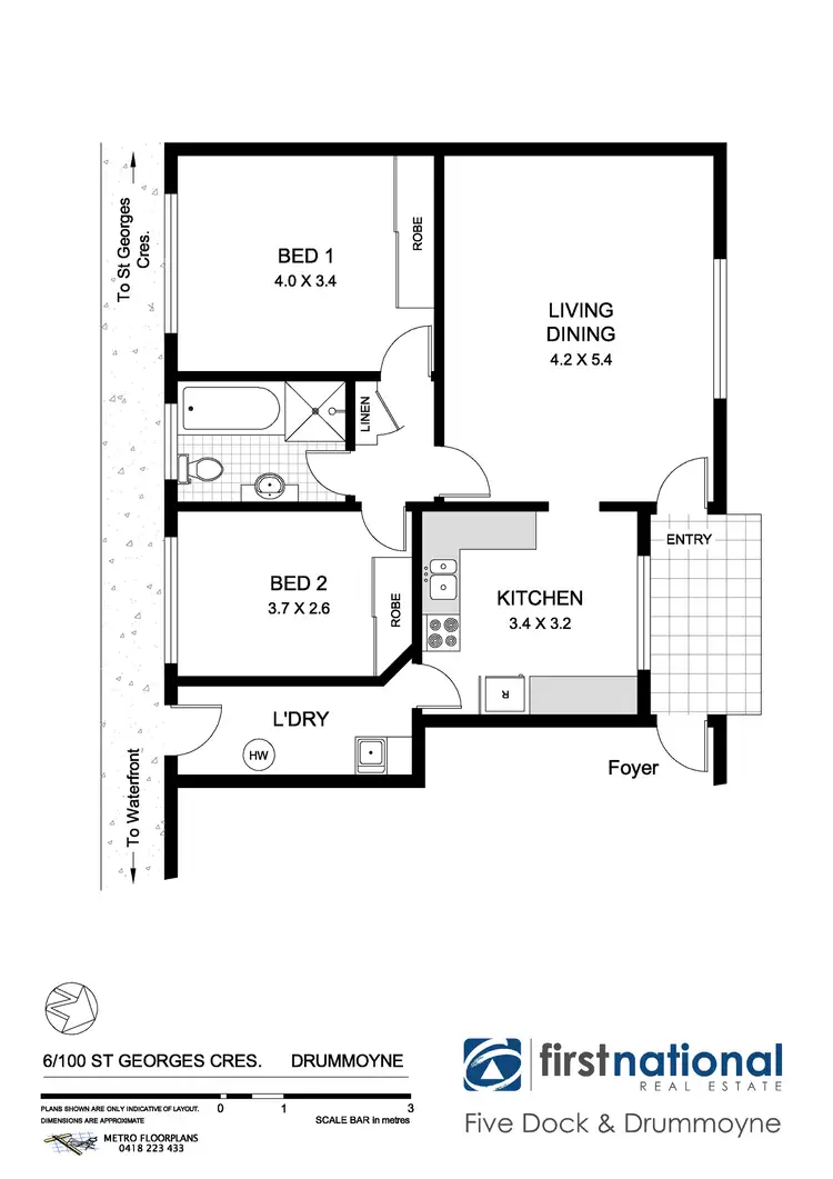 Floorplan of Homely unit listing, 6/100 St Georges Crescent, Drummoyne NSW 2047