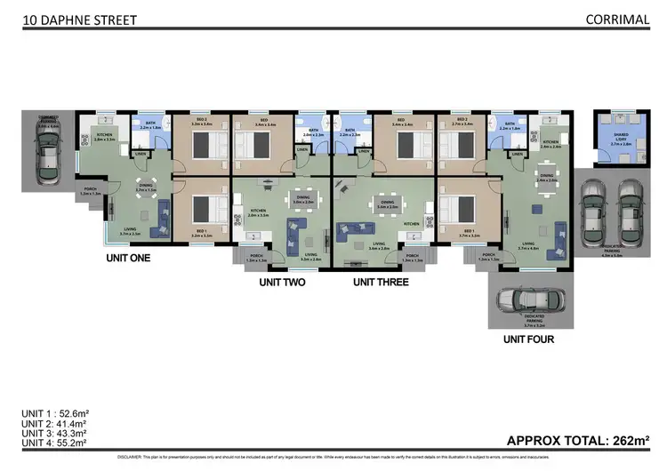 Floorplan of Homely block of units listing, 10 Daphne Street, Corrimal NSW 2518