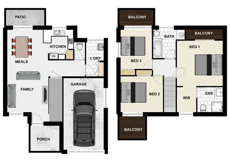 Floorplan of Homely townhouse listing, 13/15 Erindale Close, Wishart QLD 4122
