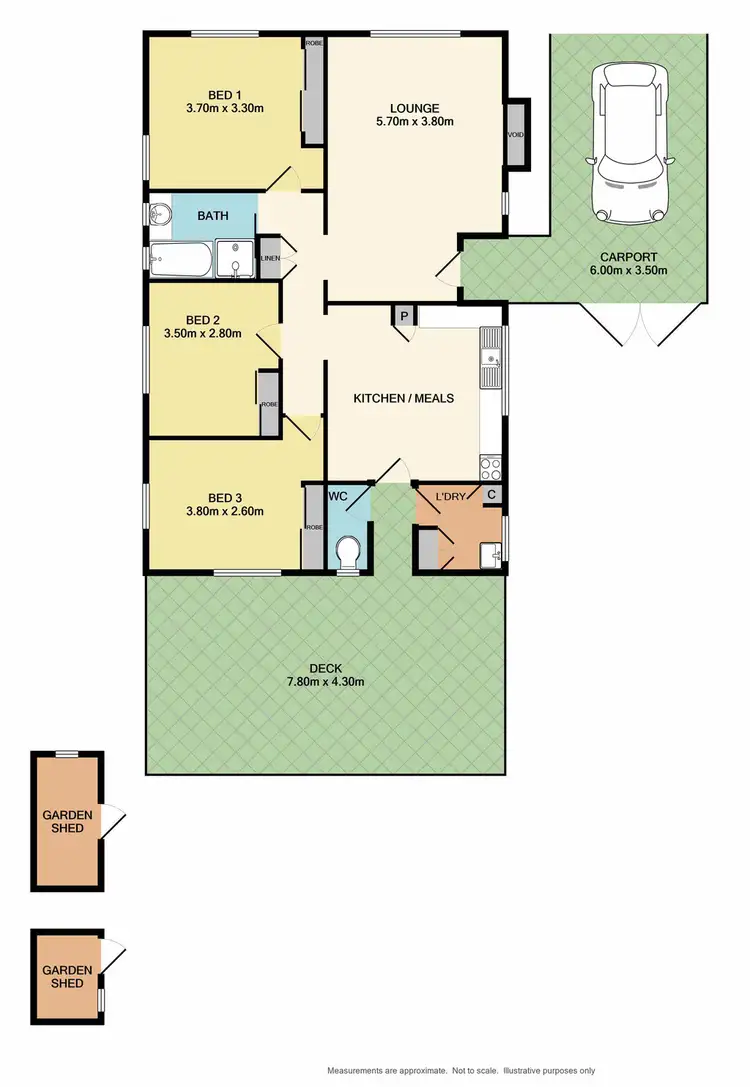 Floorplan of Homely house listing, 13 Afton Ave, Benalla VIC 3672