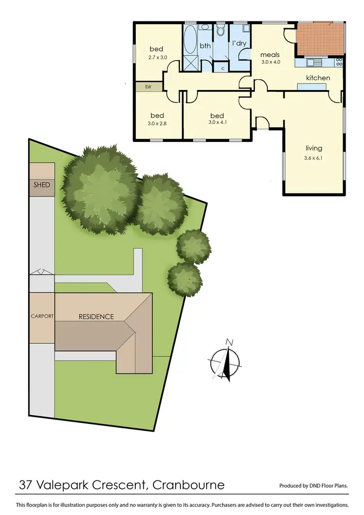 Floorplan of Homely house listing, 37 Valepark Crescent, Cranbourne VIC 3977