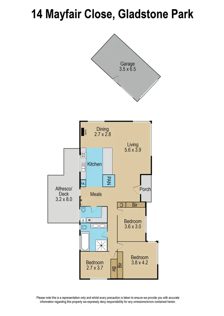 Floorplan of Homely house listing, 14 Mayfair Close, Gladstone Park VIC 3043