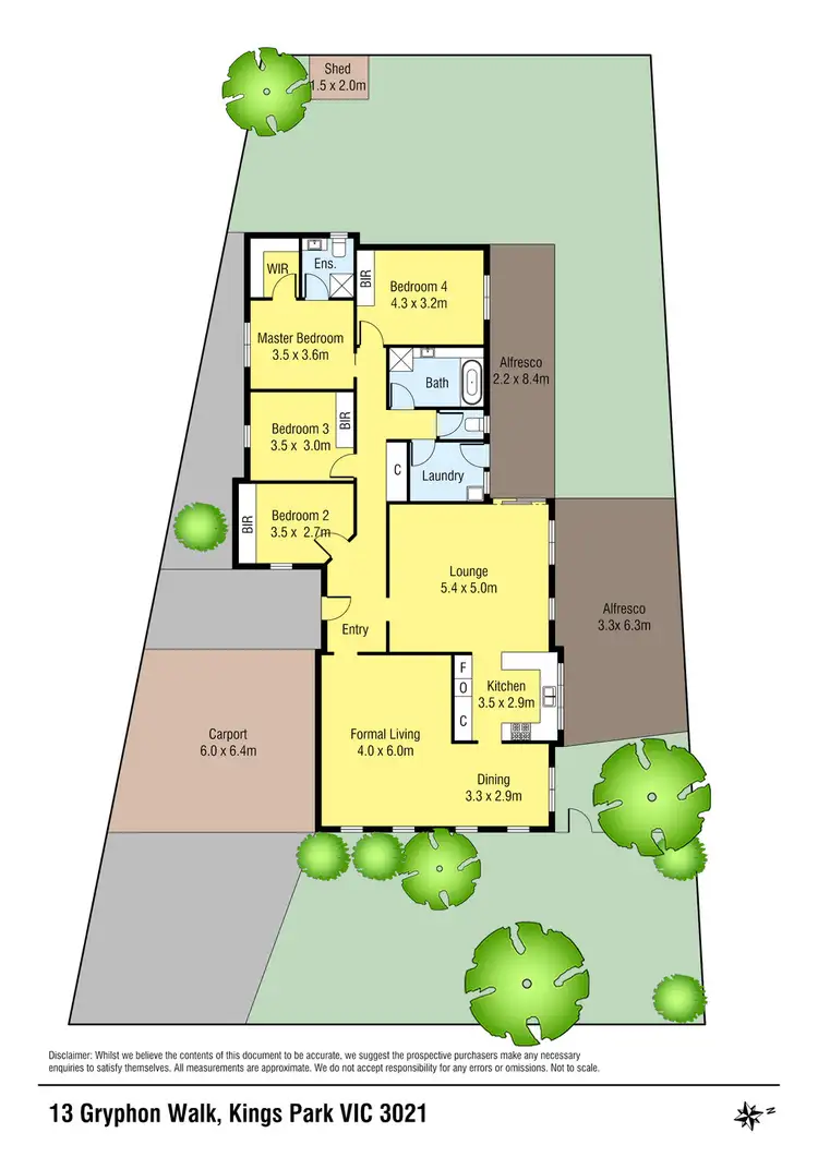 Floorplan of Homely house listing, 13 Gryphon Walk, Kings Park VIC 3021