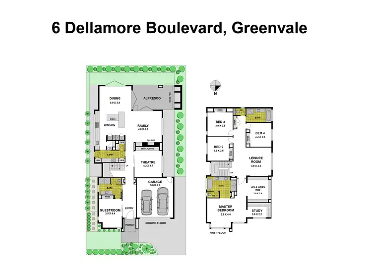 Floorplan of Homely house listing, 6 Dellamore Boulevard, Greenvale VIC 3059