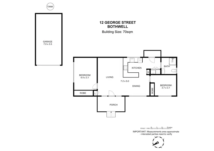 Floorplan of Homely house listing, 12 George Street, Bothwell TAS 7030