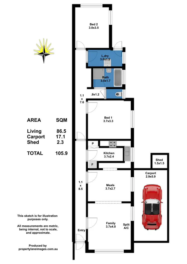 Floorplan of Homely unit listing, 11 Queen Street, Gawler SA 5118