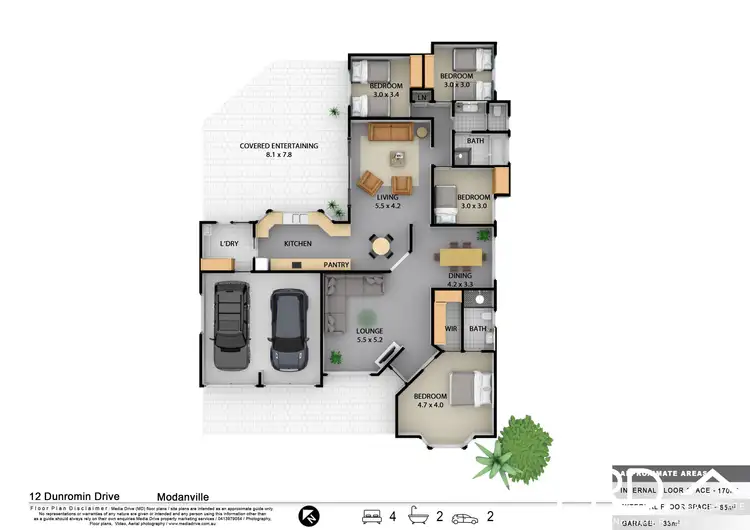 Floorplan of Homely house listing, 13 Dunromin Drive, Modanville NSW 2480