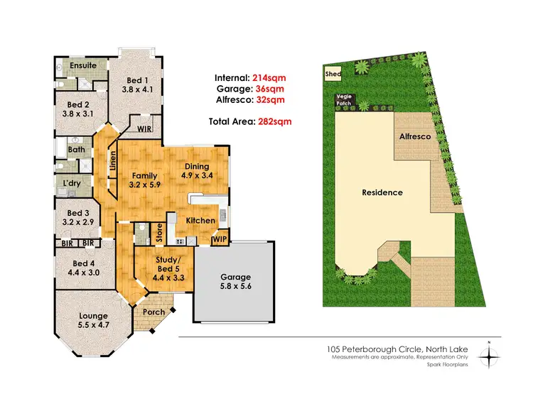 Floorplan of Homely house listing, 105 Peterborough Circle, North Lake WA 6163
