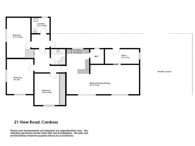 Floorplan of Homely rural property listing, 21 View Road, Cardross VIC 3496