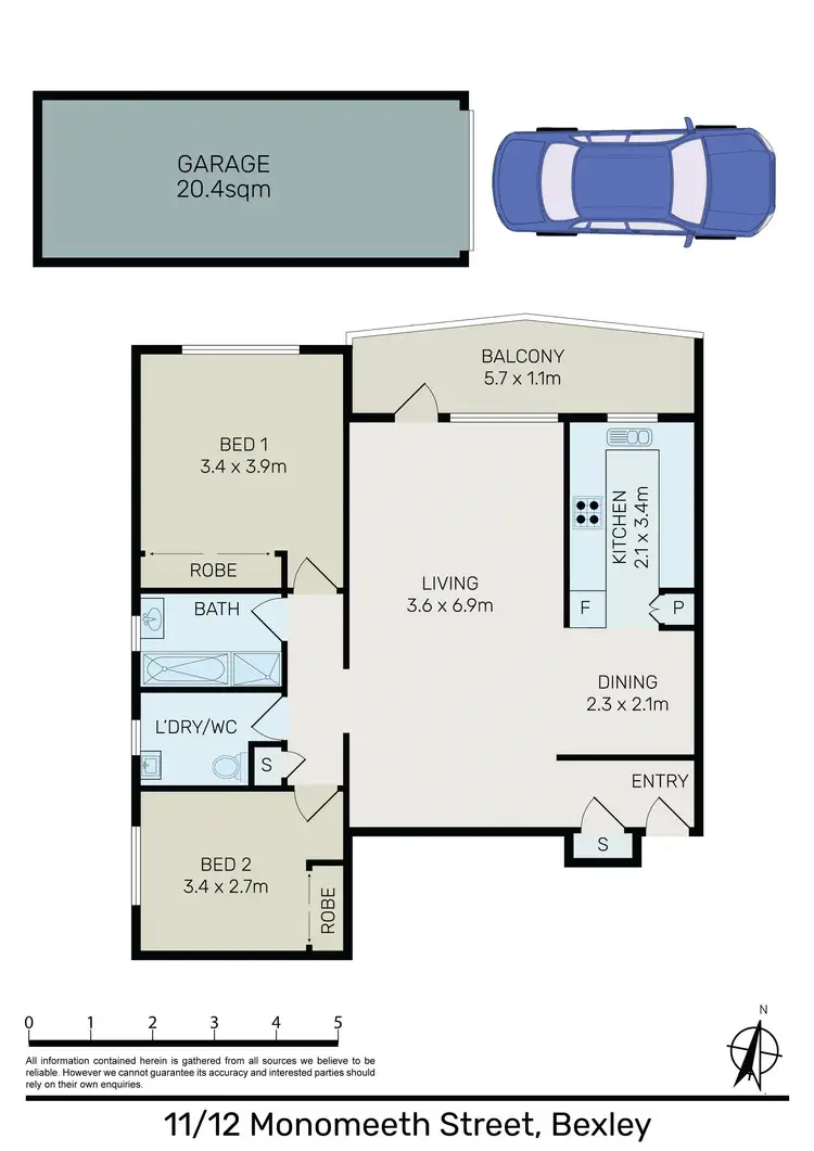 Floorplan of Homely unit listing, 11/12-14 Monomeeth Street, Bexley NSW 2207