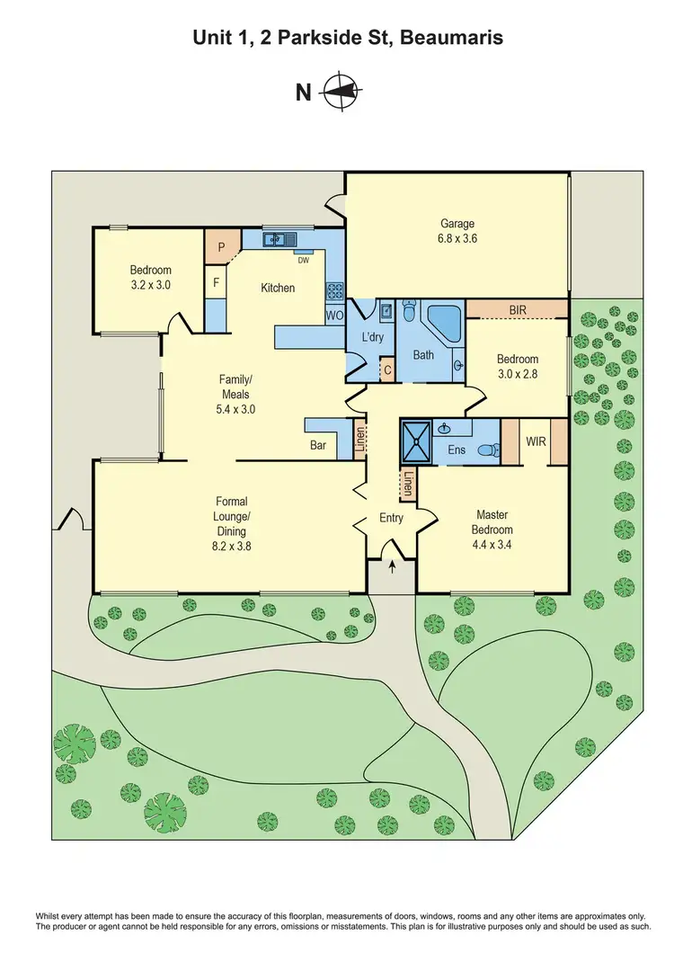 Floorplan of Homely unit listing, 1/2 Parkside Street, Beaumaris VIC 3193