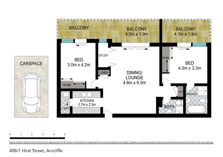 Floorplan of Homely apartment listing, 408/1 Hirst Street, Arncliffe NSW 2205