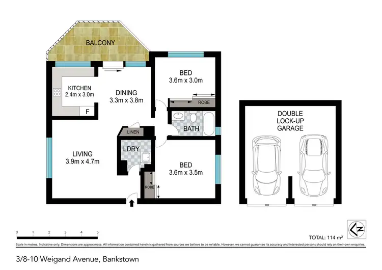 Floorplan of Homely unit listing, 3/8 Weigand Avenue, Bankstown NSW 2200