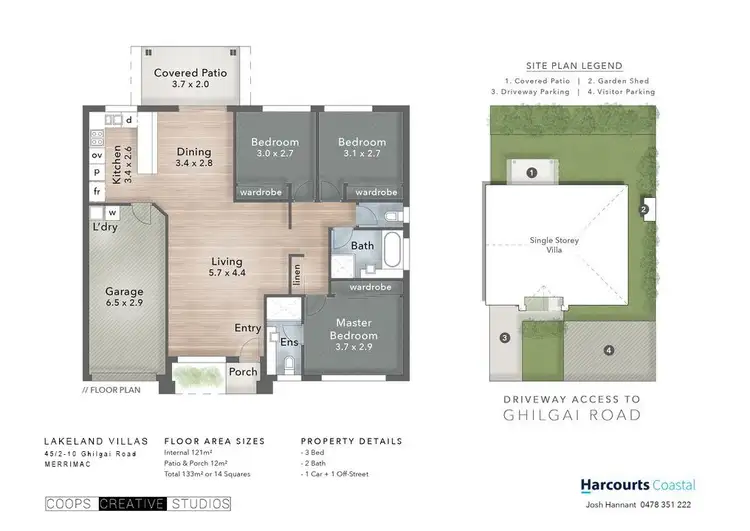Floorplan of Homely villa listing, 45/2 Ghilgai Road, Merrimac QLD 4226