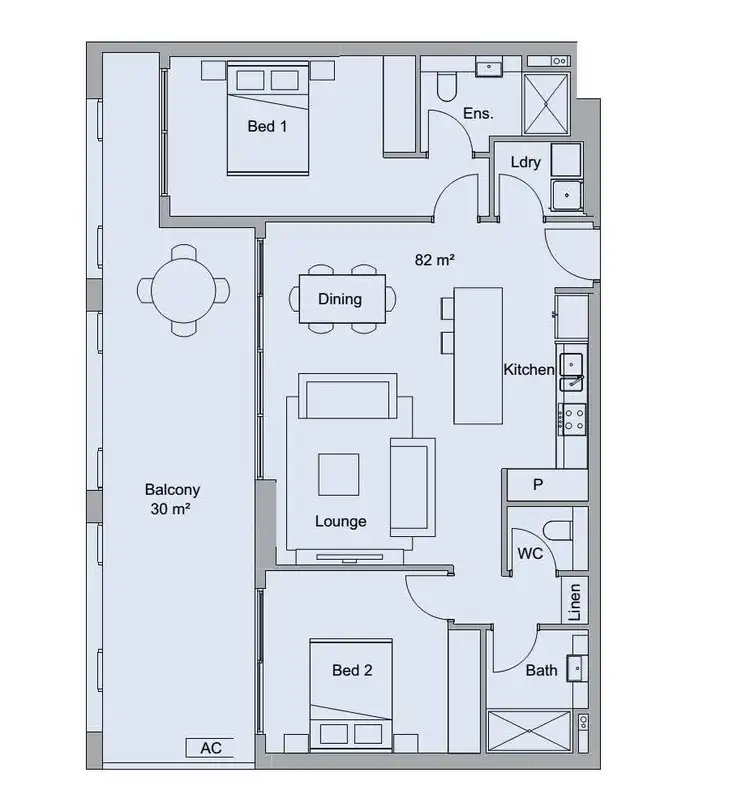 Floorplan of Homely apartment listing, 9/1 Silas Street, East Fremantle WA 6158
