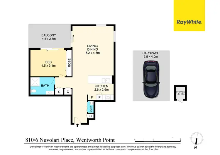 Floorplan of Homely apartment listing, 810/6 Nuvolari Place, Wentworth Point NSW 2127