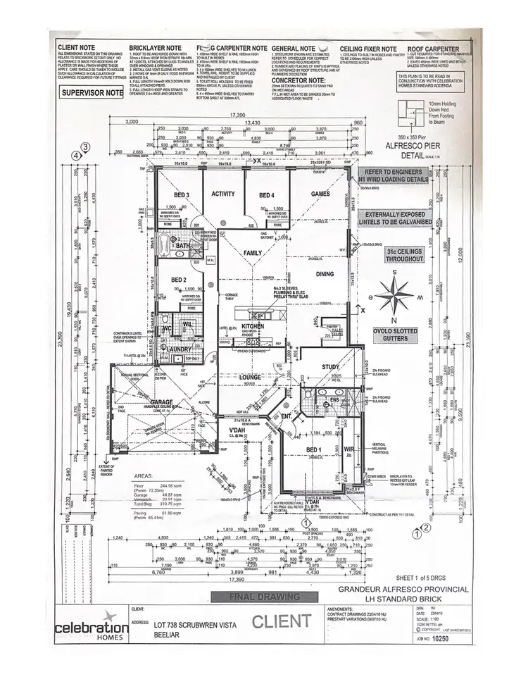 Floorplan of Homely house listing, 14 Scrubwren Vista, Beeliar WA 6164