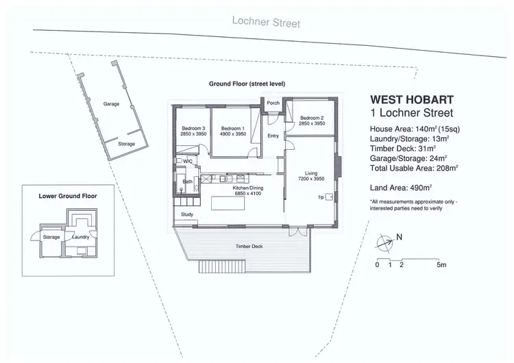 Floorplan of Homely house listing, 1 Lochner Street, West Hobart TAS 7000