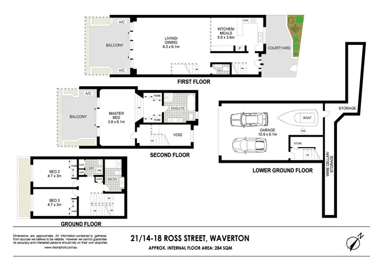 Floorplan of Homely townhouse listing, 21/14-18 Ross Street, Waverton NSW 2060