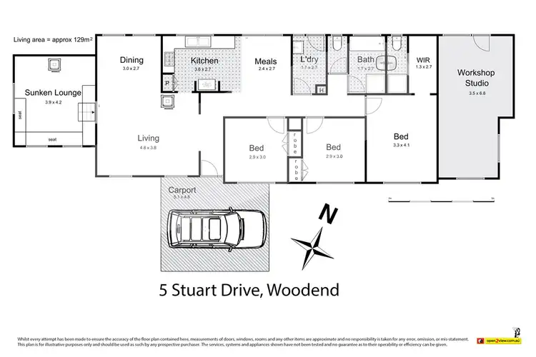 Floorplan of Homely house listing, 5 Stuart Drive, Woodend VIC 3442