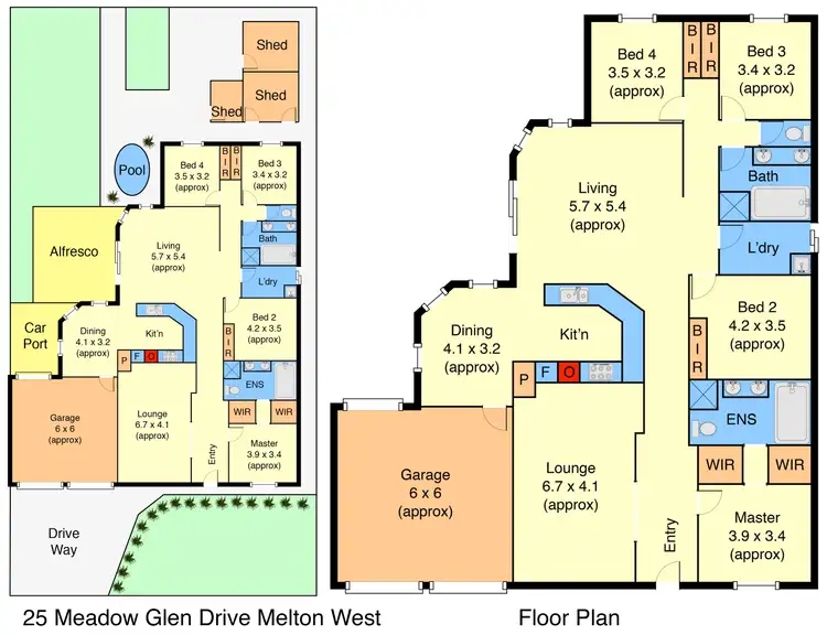 Floorplan of Homely house listing, 25 Meadow Glen Drive, Melton West VIC 3337