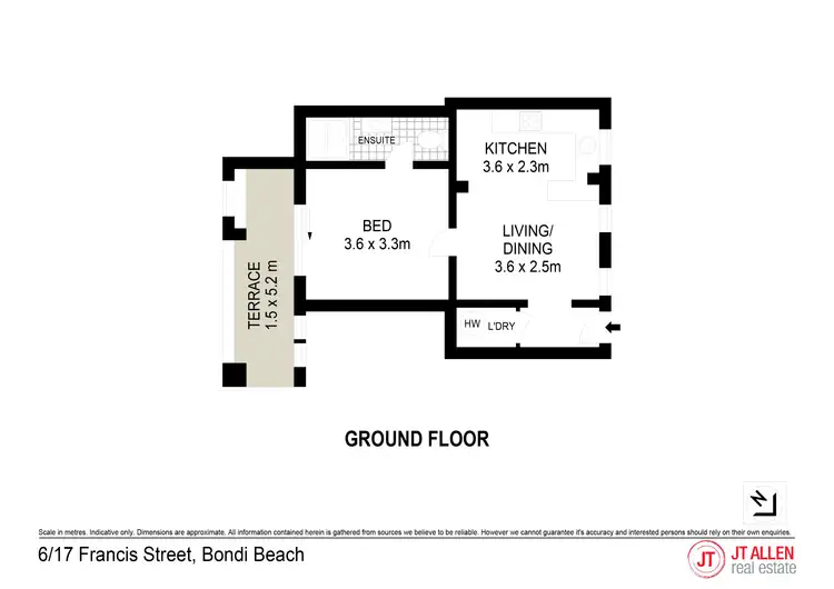 Floorplan of Homely apartment listing, 6/17 Francis Street, Bondi Beach NSW 2026