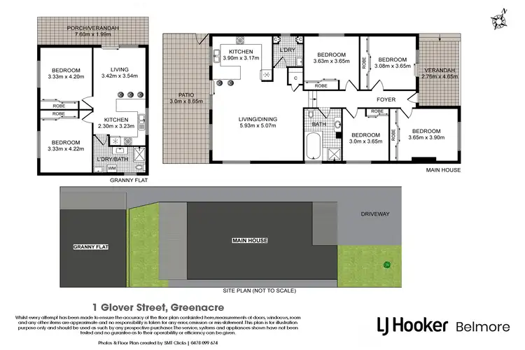 Floorplan of Homely house listing, 1 Glover Street, Greenacre NSW 2190
