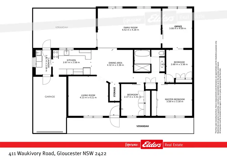 Floorplan of Homely rural property listing, 411 Waukivory Road, Gloucester NSW 2422