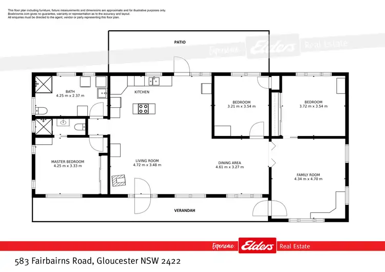 Floorplan of Homely rural property listing, 583 Fairbairns Road, Gloucester NSW 2422