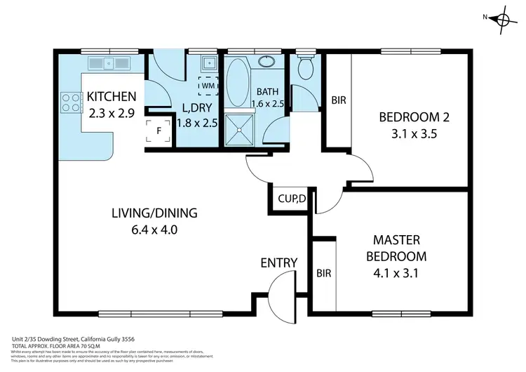 Floorplan of Homely house listing, 2/35 Dowding Street, California Gully VIC 3556