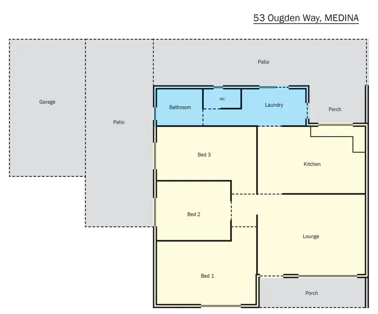 Floorplan of Homely house listing, 53 Ougden Way, Medina WA 6167