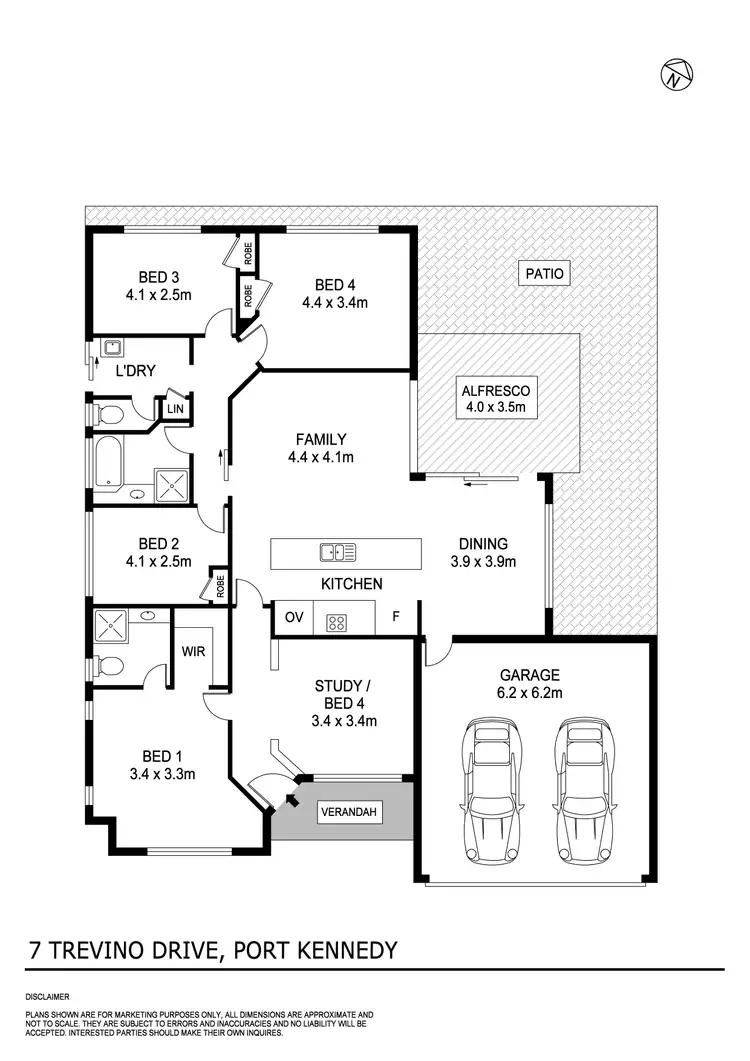 Floorplan of Homely house listing, 7 Trevino Drive, Port Kennedy WA 6172