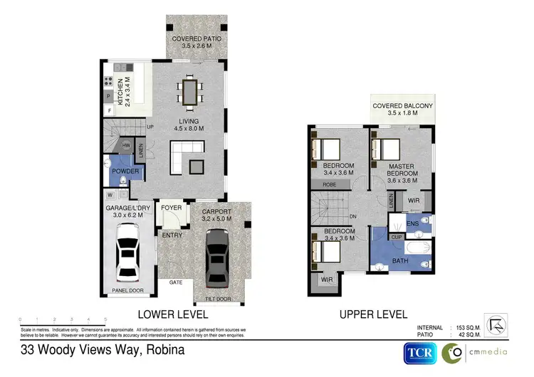 Floorplan of Homely semi-detached listing, 33 WoodyViews Way, Robina QLD 4226