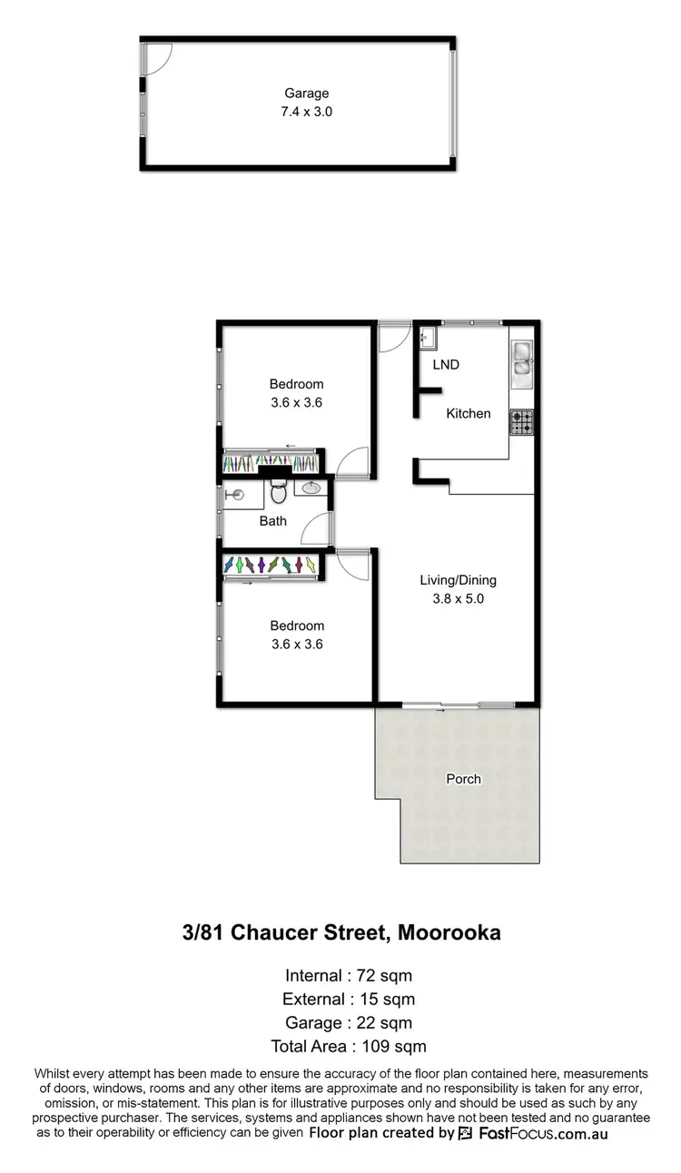 Floorplan of Homely unit listing, 3/81 Chaucer Street, Moorooka QLD 4105