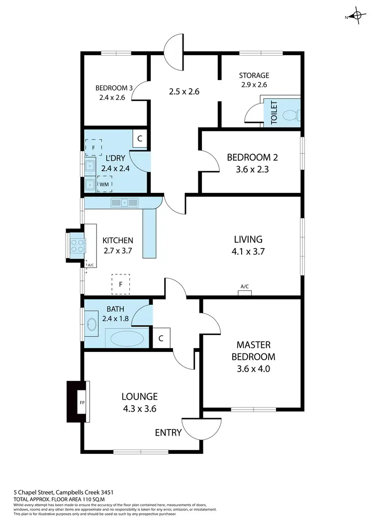 Floorplan of Homely house listing, 5 Chapel Street, Campbells Creek VIC 3451