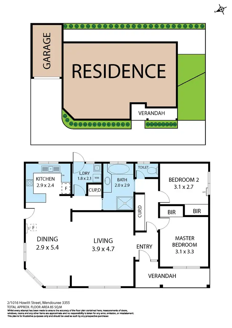 Floorplan of Homely house listing, 2/1016 Howitt Street, Wendouree VIC 3355