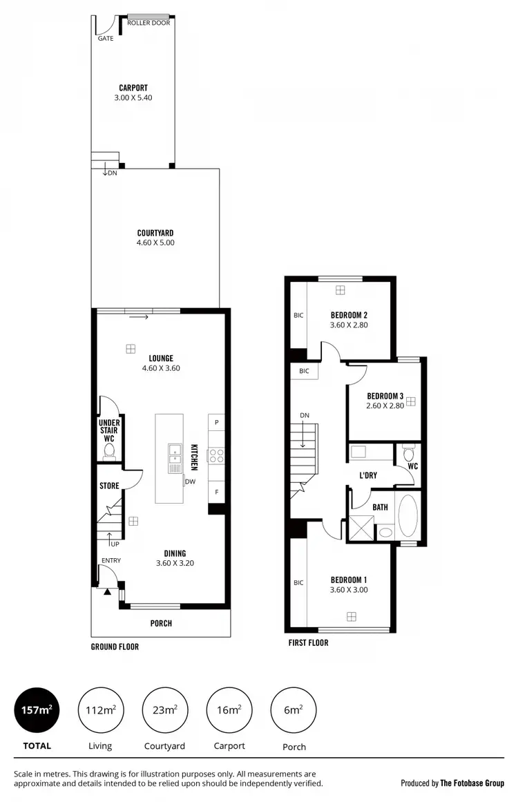 Floorplan of Homely townhouse listing, 1/38-42 Metro Parade, Mawson Lakes SA 5095
