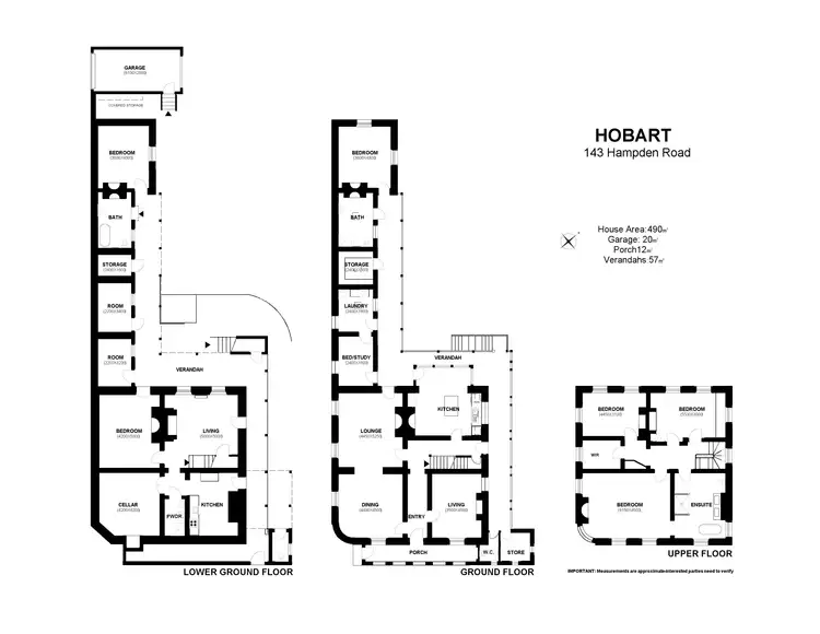 Floorplan of Homely house listing, 143 Hampden Road, Hobart TAS 7000